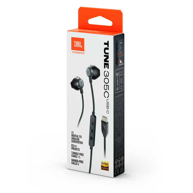 Casti Audio cu Fir Tune 305C USB-C Negru