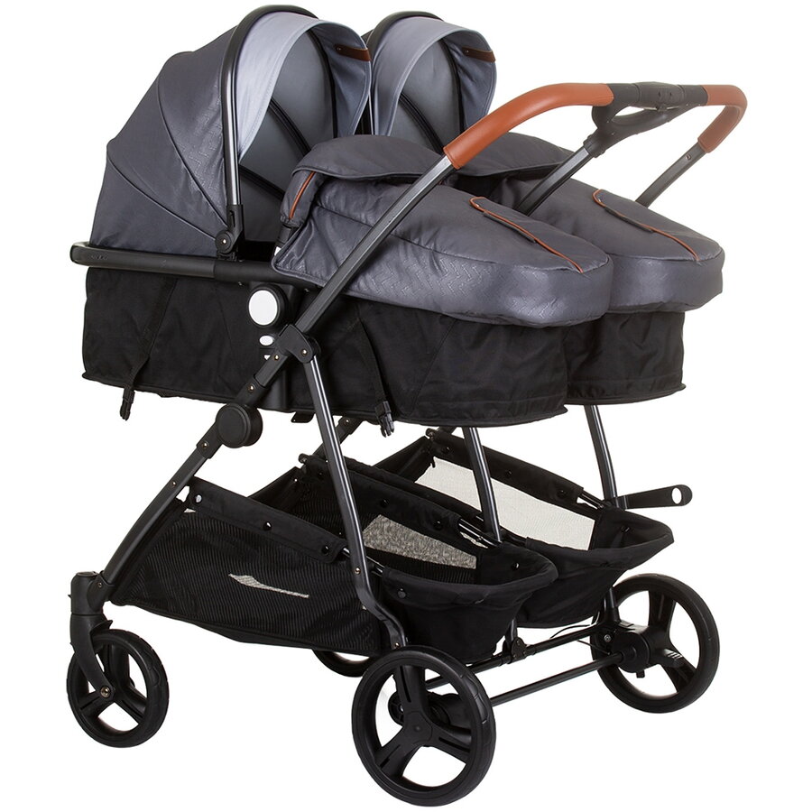 Carucior Gemeni Duo Smart 2 in 1 Silver Grey