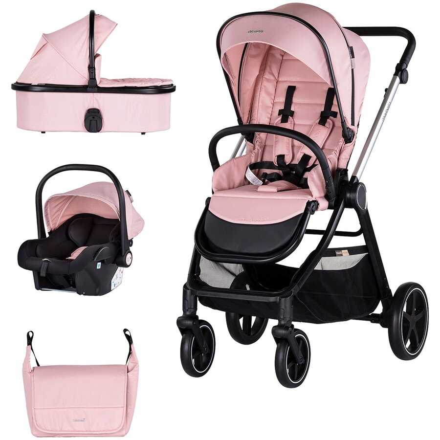 Carucior Marbella 3 in 1 Varsta 0 - 4 Ani Maxim 22KG Roz