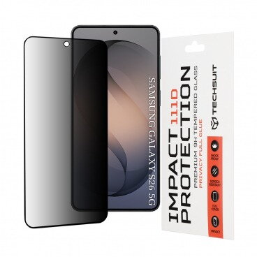 Folie Protecție Techsuit Privacy pentru Samsung Galaxy S26 S942 Sticlă Securizată Full Glue 111D