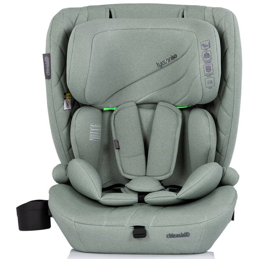 Scaun Auto Copii Tycoon Iso I-Size cu Isofix 76-150CM Varsta 15 Luni - 12 Ani Basil