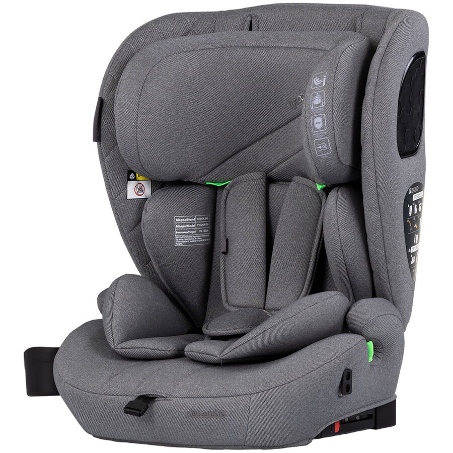 Scaun Auto Copii Tycoon Iso I-Size cu Isofix 76-150CM Varsta 15 Luni - 12 Ani Gri