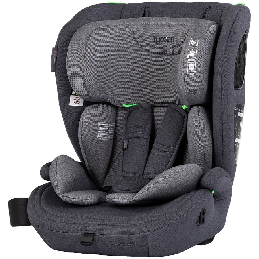 Scaun Auto Copii Tycoon I-Size 76-150CM Varsta 15 Luni - 12 Ani Gri Inchis