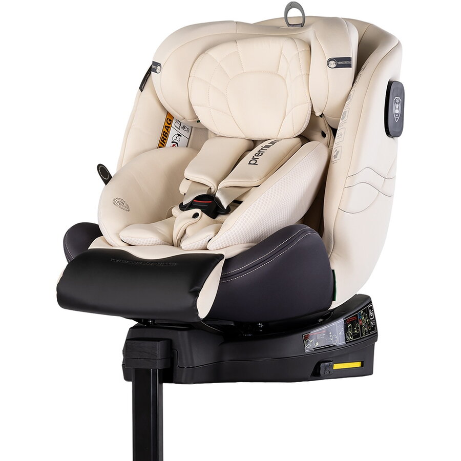 Scaun Auto Copii Premium I-Size 40-150CM cu Sistem Isofix Varsta 0 - 12 Ani Maxim 36KG Bej