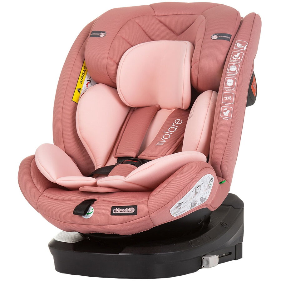 Scaun Auto Copii Volare I-Size 40-150CM cu Isofix Varsta 0 - 12 Ani Maxim 36KG Flamingo Roz