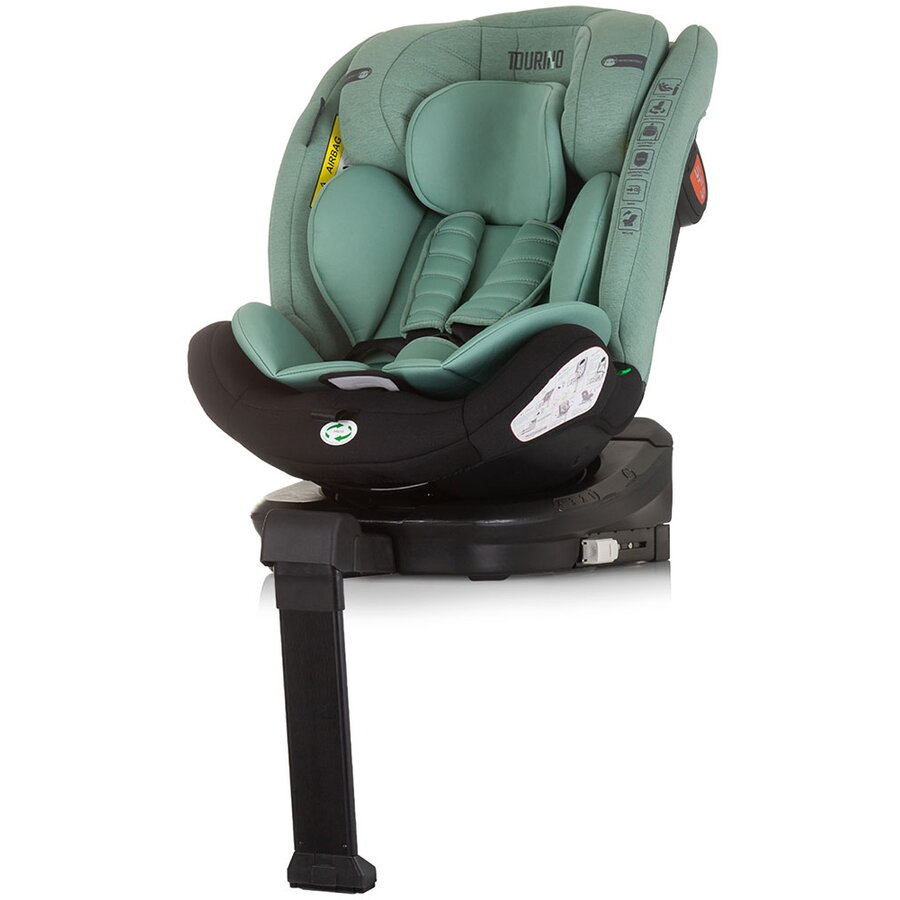 Scaun Auto Copii Tourino I-Size 40-150CM cu Sistem Isofix 0 - 12 Ani Maxim 36KG Verde