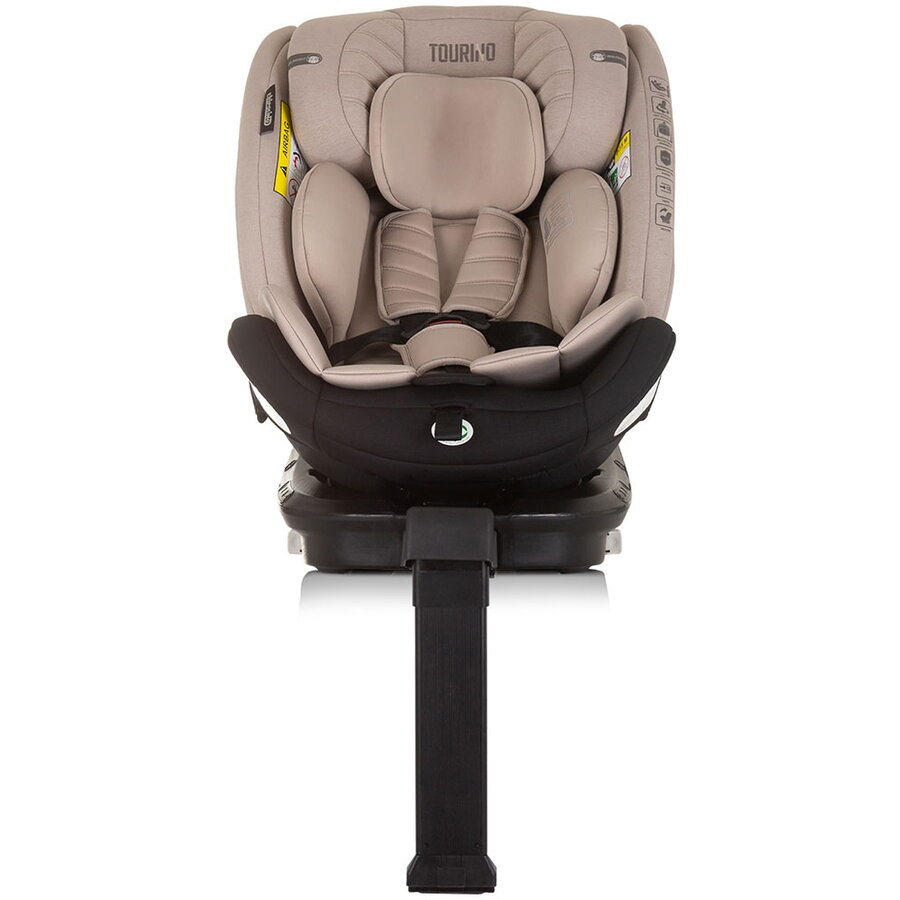 Scaun Auto Copii Tourino I-Size 40-150CM cu Sistem Isofix 0 - 12 Ani Maxim 36KG Macadamia Bej