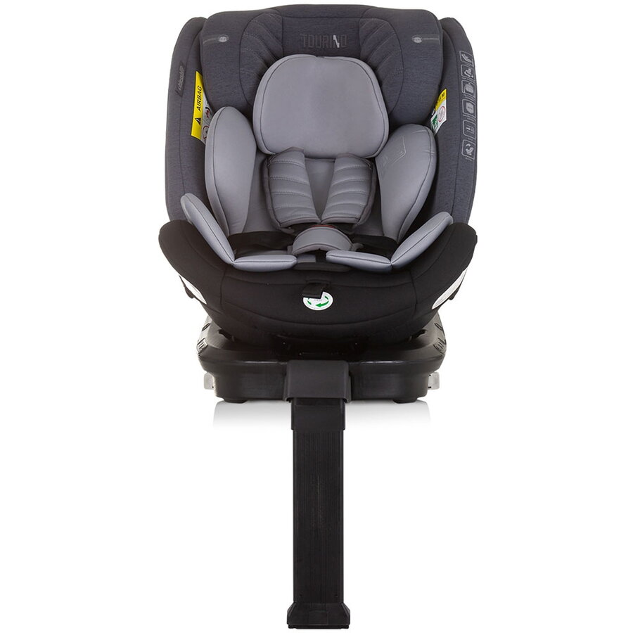 Scaun Auto Copii Tourino I-Size 40-150CM cu Sistem Isofix 0 - 12 Ani Maxim 36KG Gri Mix