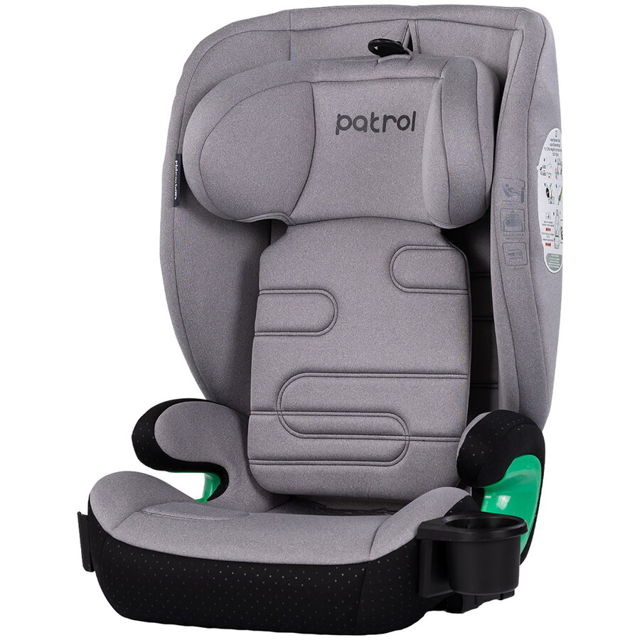 Scaun Auto Copii Patrol I-Size 100-150CM cu Sistem Isofix 4 - 12 Ani Gri