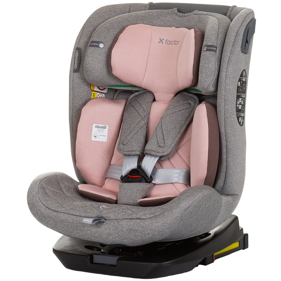 Scaun Auto Copii X Factor I-Size 40-150CM cu Sistem Isofix 0 - 12 Ani  Roz Flamingo