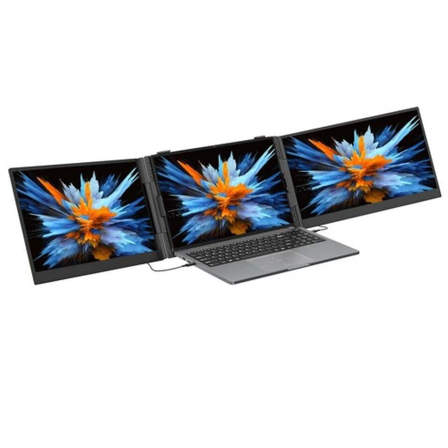 Monitor Extensibil pentru Laptop DCM6 Portabil Dual Display 14Inch 1920×1080 60Hz Difuzor Integrat USB-C Gri