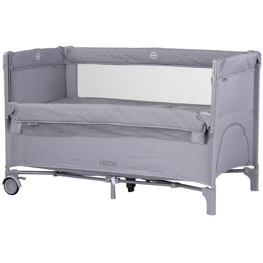 Patut Pliabil Relax cu Laterala Culisanta Cloud Linen