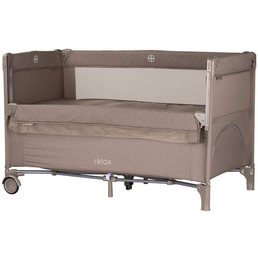Patut Pliabil Relax cu Laterala Culisanta Tiramisu