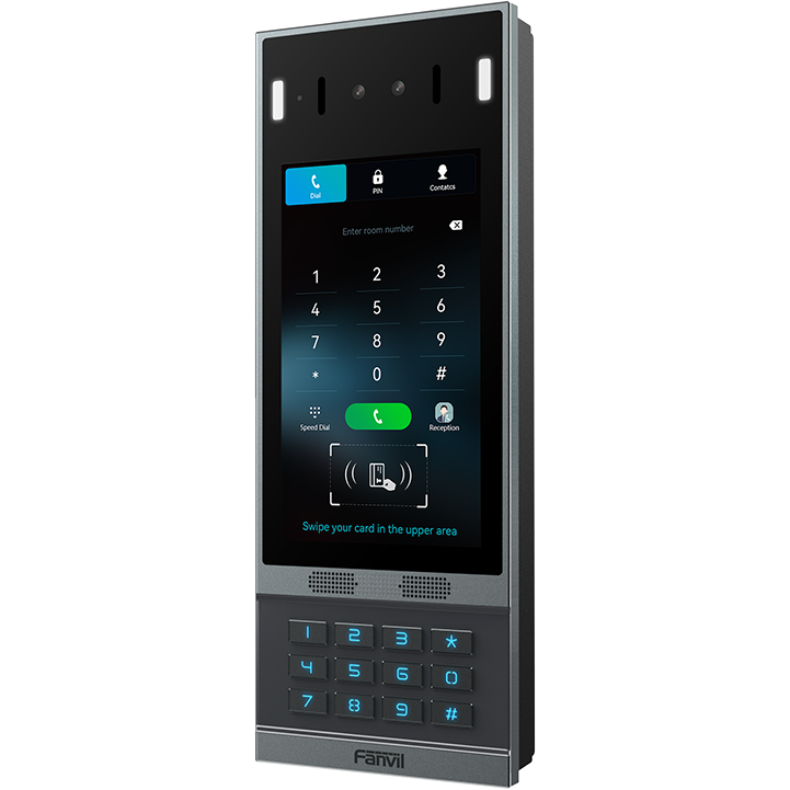 Videointerfon i67 Display IPS Tactil 7Inch Tehnologie Recunoastere Faciala IP66 Gri