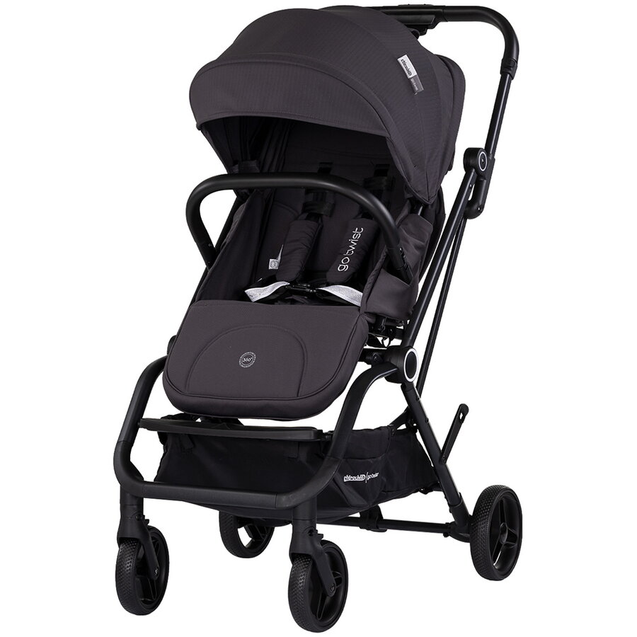 Carucior Sport Go Twist cu Sezut Rotativ Charcoal