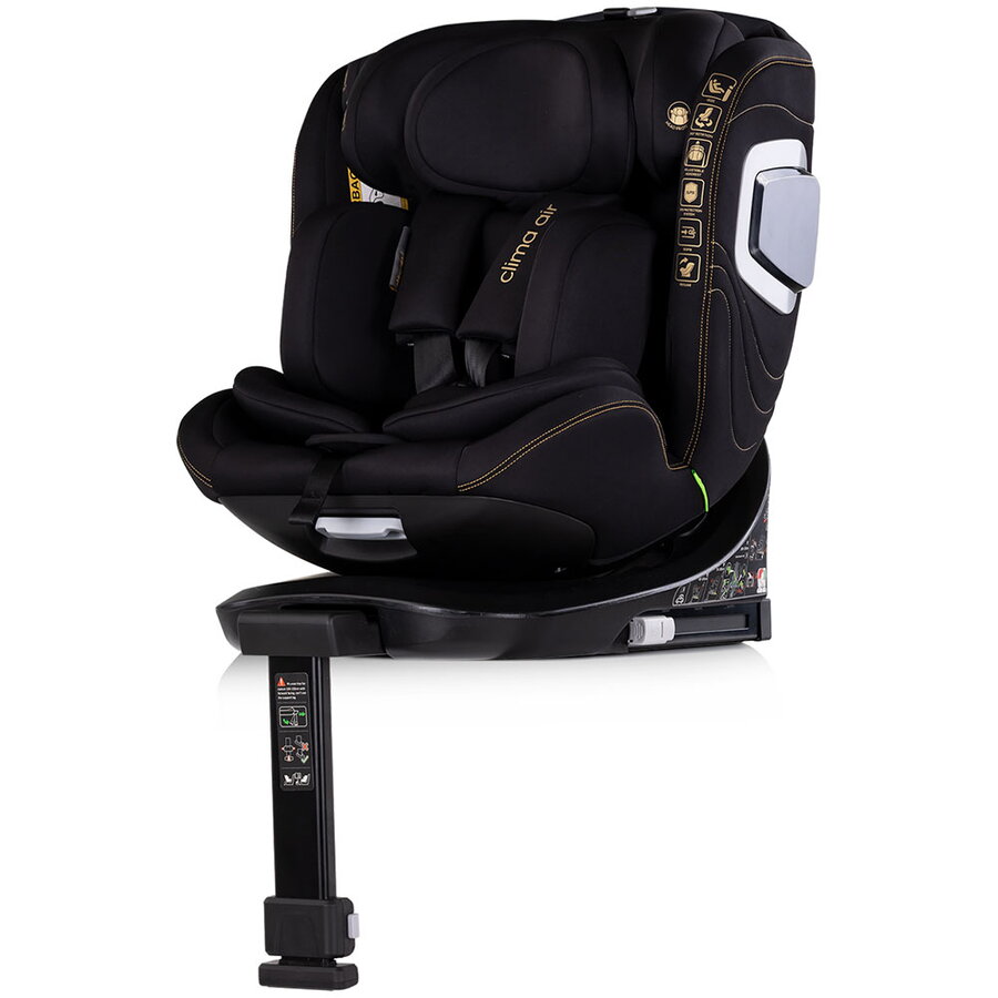 Scaun Auto Copii Clima Air I-Size 40-150CM cu Sistem Isofix si Sezut Rotativ 0 - 12 Ani Negru