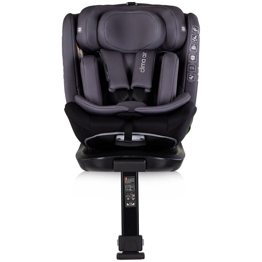 Scaun Auto Copii Clima Air I-Size 40-150CM cu Sistem Isofix si Sezut Rotativ 0 - 12 Ani Antracit