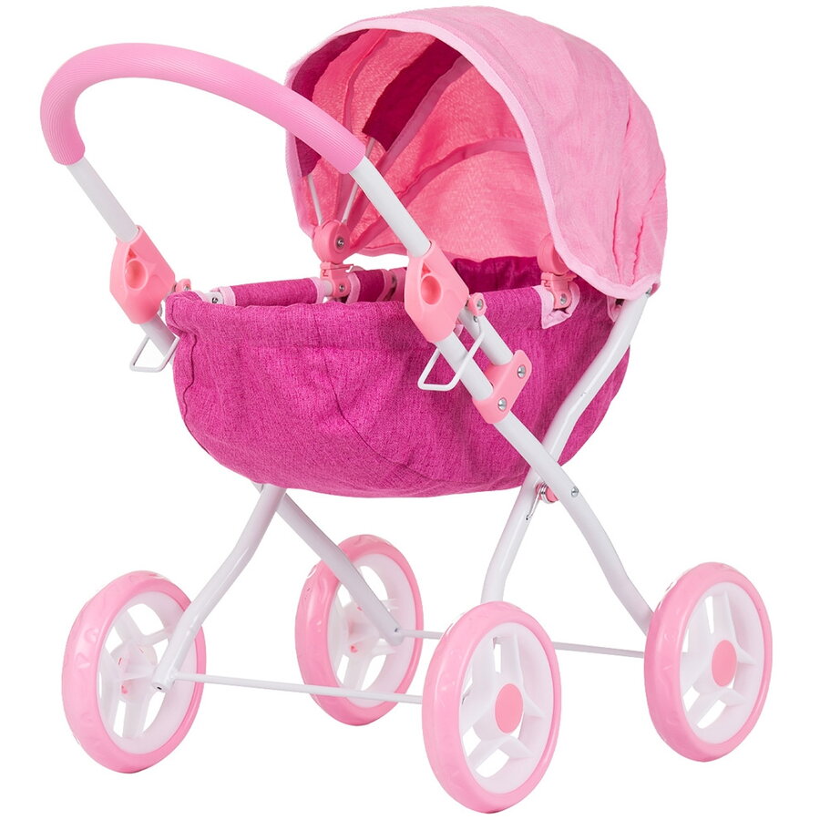 Carucior pentru Papusi Daisy Pink Linen 3+ Ani