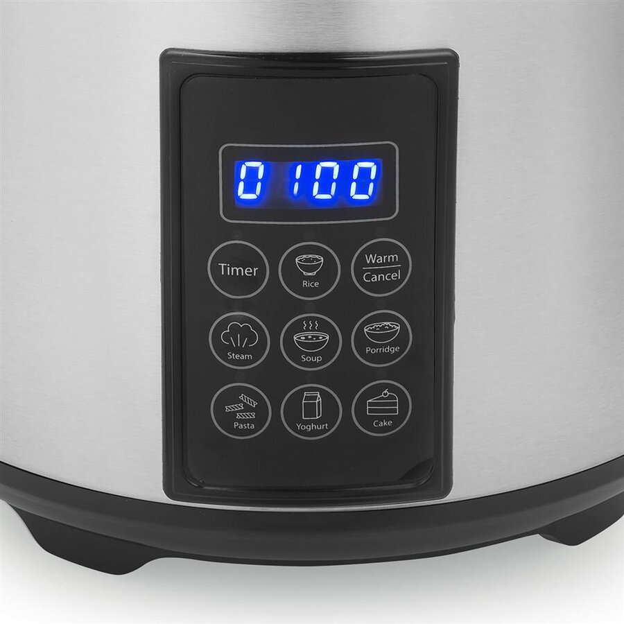 Aparat de Gătit Orez Tristar RK-6138 Capacitate 2.2L 7 Programe Presetate Funcție de Gătit la Aburi 900W Inox — imaginea 2