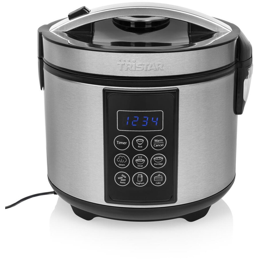 Aparat de Gatit Orez RK-6132 Capacitate 1.5L 7 Programe Presetate Functie Mentinere la Cald Putere 500W Gri