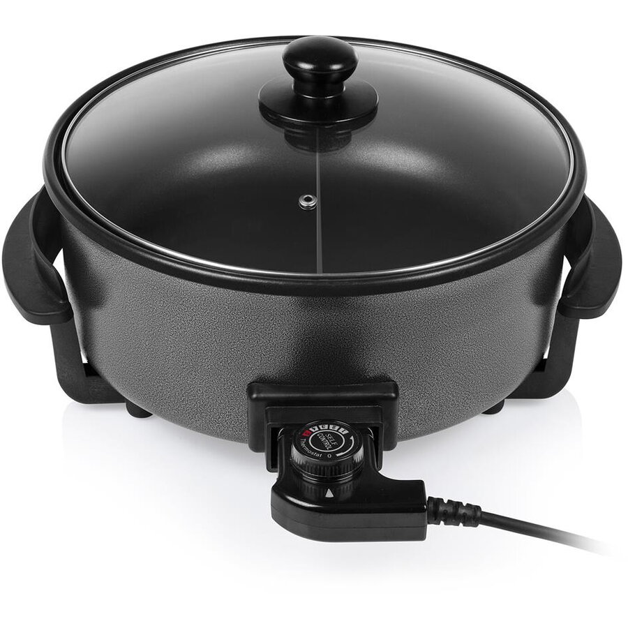 Tigaie Electrica Multifunctionala PZ-9135 Capacitate 5L Diametru 30CM 1500W Negru