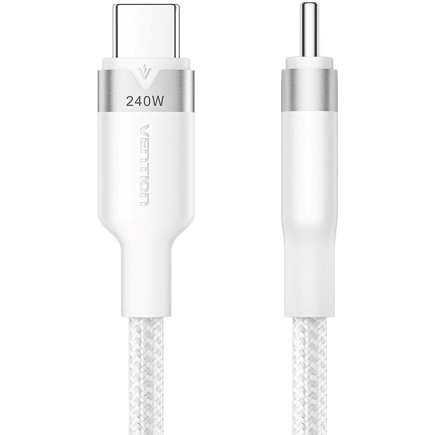 Cablu Date si Incarcare USB 2.0 5A 240W 1m USB-C Alb