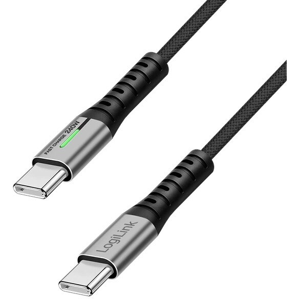 Cablu Date si Incarcare USB-C 20 Gb/s 240W 0.5m Negru