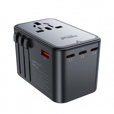 Incarcator Acefast Rețea Travel Z1 75W 3.35A 2 x USB-A - 3 x USB-C Negru