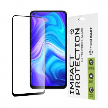 Folie Protecție Techsuit Xiaomi Redmi Note 9 / 10X 4G Sticlă Securizată Full Glue 111D