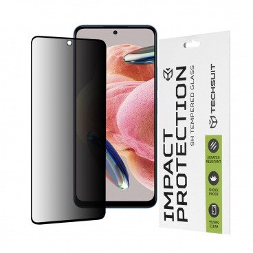 Folie Protecție Techsuit Privacy Xiaomi Redmi Note 12 4G / Poco X5 / Note 12 5G Sticlă Securizată Full Glue 111D