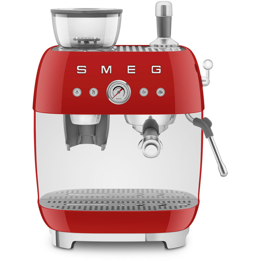 Espressor Manual 50's Style EGF03RDEU 2.4L 15Bari Rasnita Incorporata 1650W Rosu