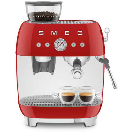 Espressor Manual 50's Style EGF03RDEU 2.4L 15Bari Rasnita Incorporata 1650W Rosu