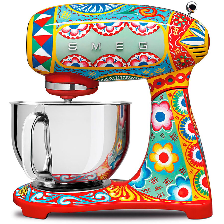Mixer Planetar 50's Style SMF03DGEU D&G - Sicily Is My Love Bol Inox 4.8L 10Viteze 800W Multicolor