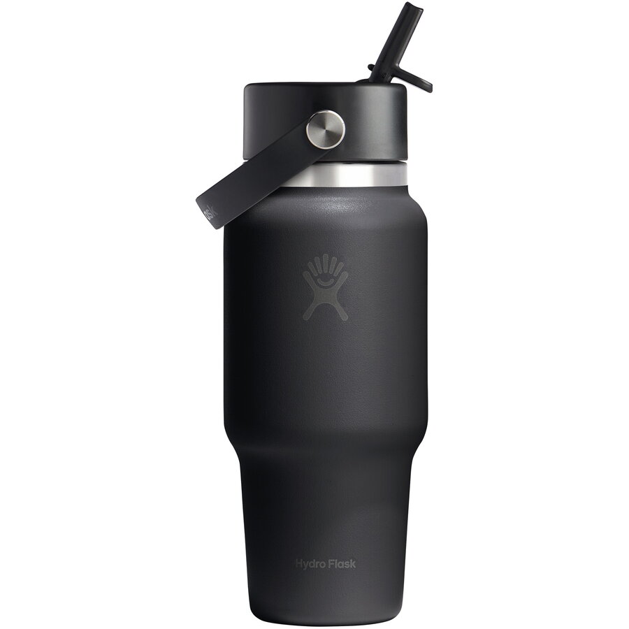 Sticla Termos Inox 710ml Wide Straw Black