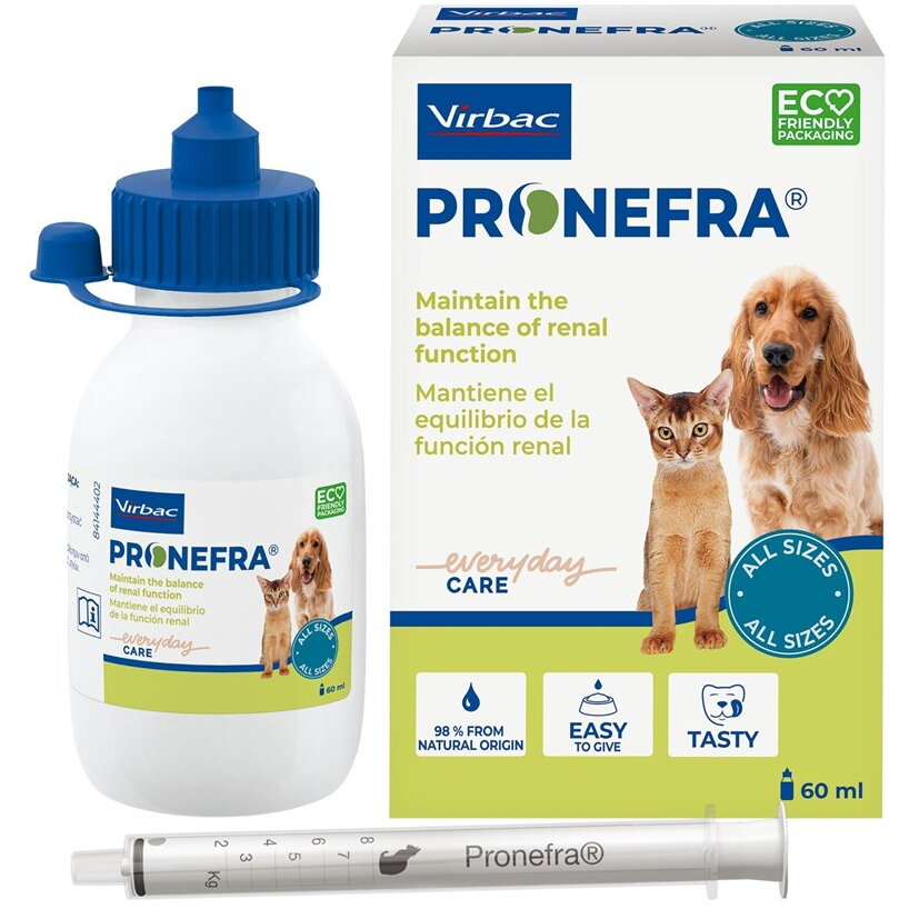 Supliment Virbac Pronefra Suport Renal Câini Pisici 60Ml