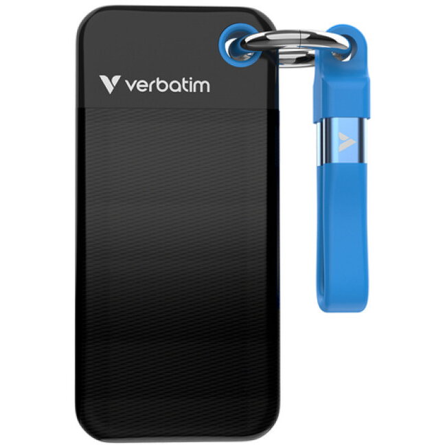 SSD Extern Portabil Pocket 32416 Interfata USB 3.2 Gen 2 256GB Negru/Albastru