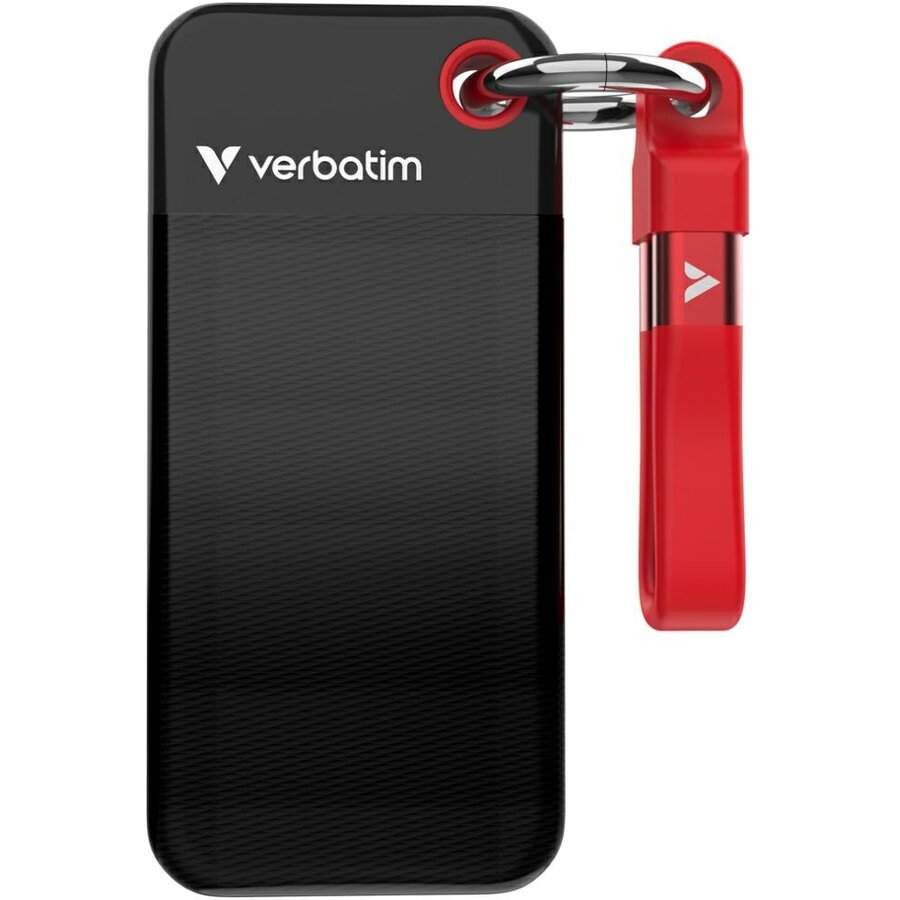 SSD Extern Portabil Pocket 32417 Interfata USB 3.2 Gen 2 256GB Negru/Rosu