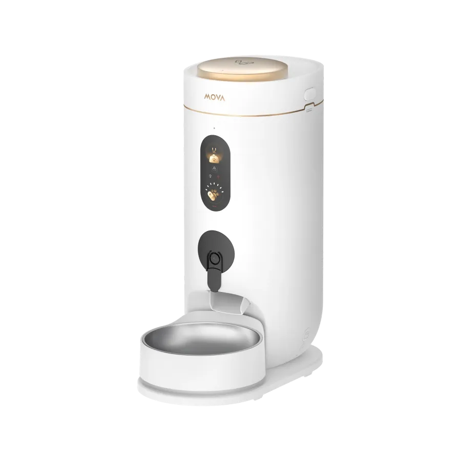 Distribuitor Automat de Hrana Mova NutriPal 10 Ultra Capacitate 4L Camera HD cu Obiectiv Larg Control prin Aplicație Wi-Fi Alb — imaginea 2