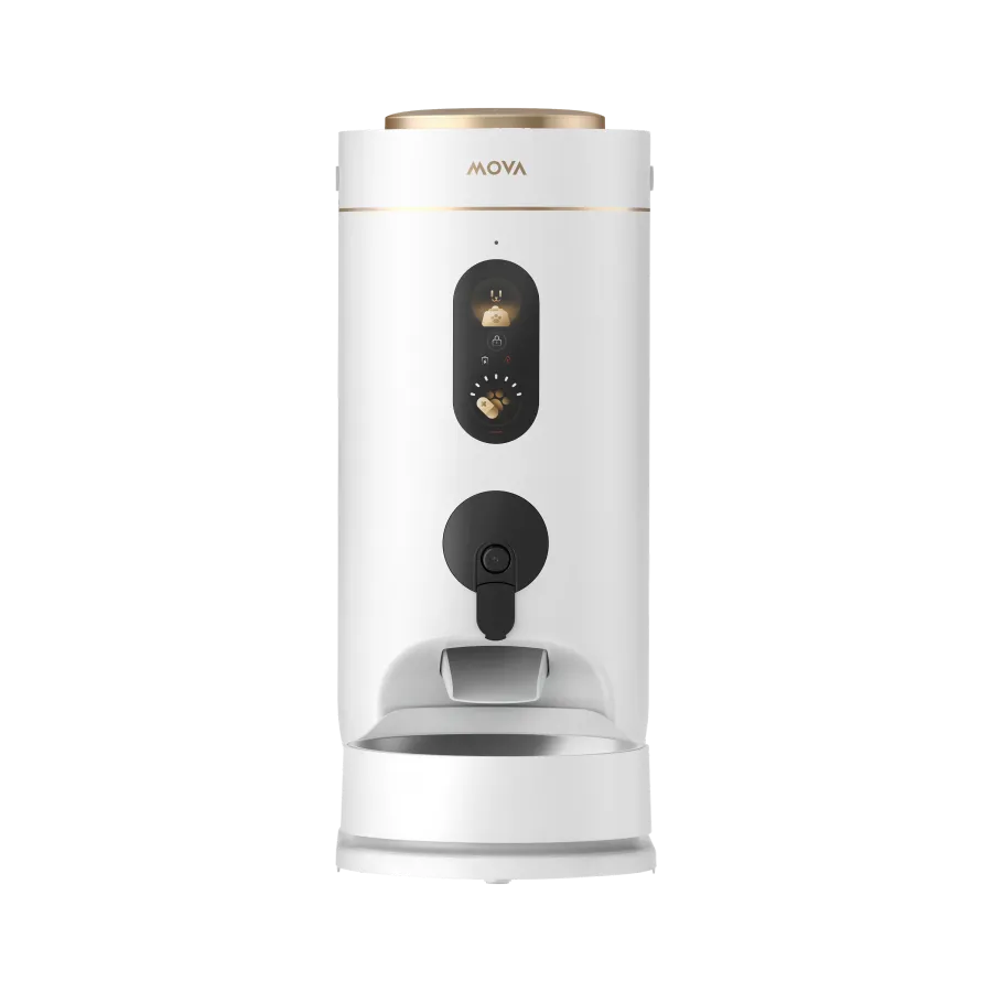 Distribuitor Automat de Hrana Mova NutriPal 10 Ultra Capacitate 4L Camera HD cu Obiectiv Larg Control prin Aplicație Wi-Fi Alb — imaginea 4