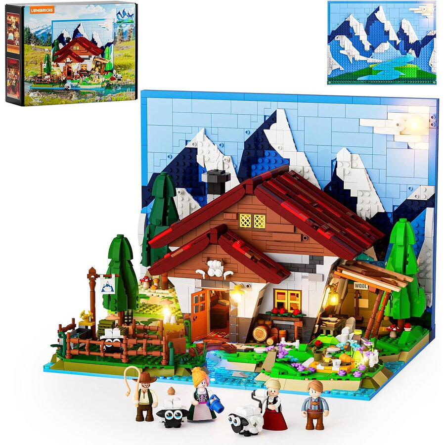 Set de Constructie L9094 - Casuta Ciobanului cu Lumini LED 2265 Piese Varsta 16 Ani+ Multicolor