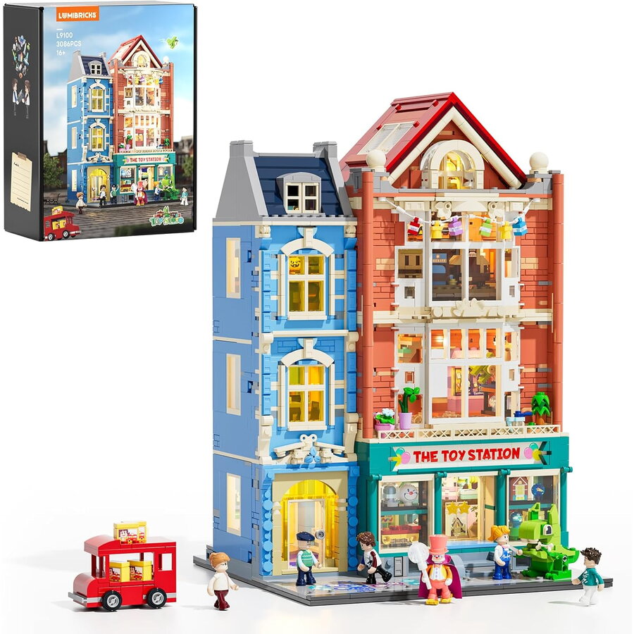 Set de Constructie L9100 - Magazinul de Jucarii Lumini LED 3086 Piese Varsta 16 Ani+ Multicolor