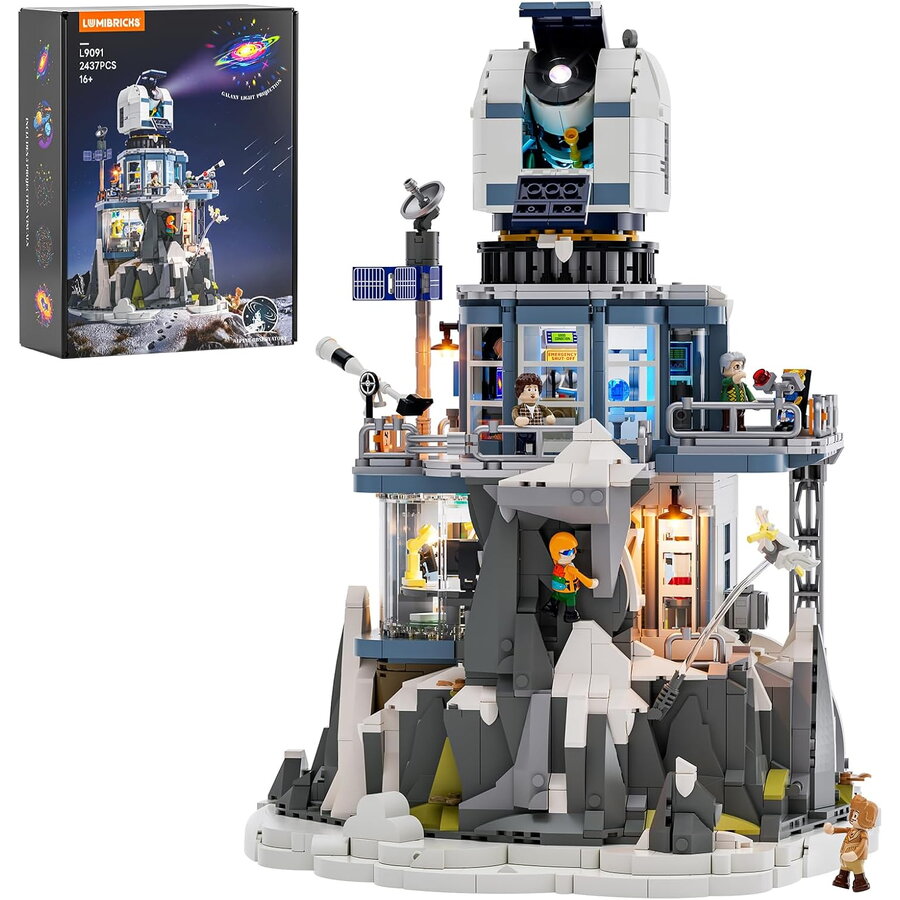Set de Constructie L9091 - Observatorul Alpin Lumini LED 2437 Piese Varsta 16 Ani+ Multicolor