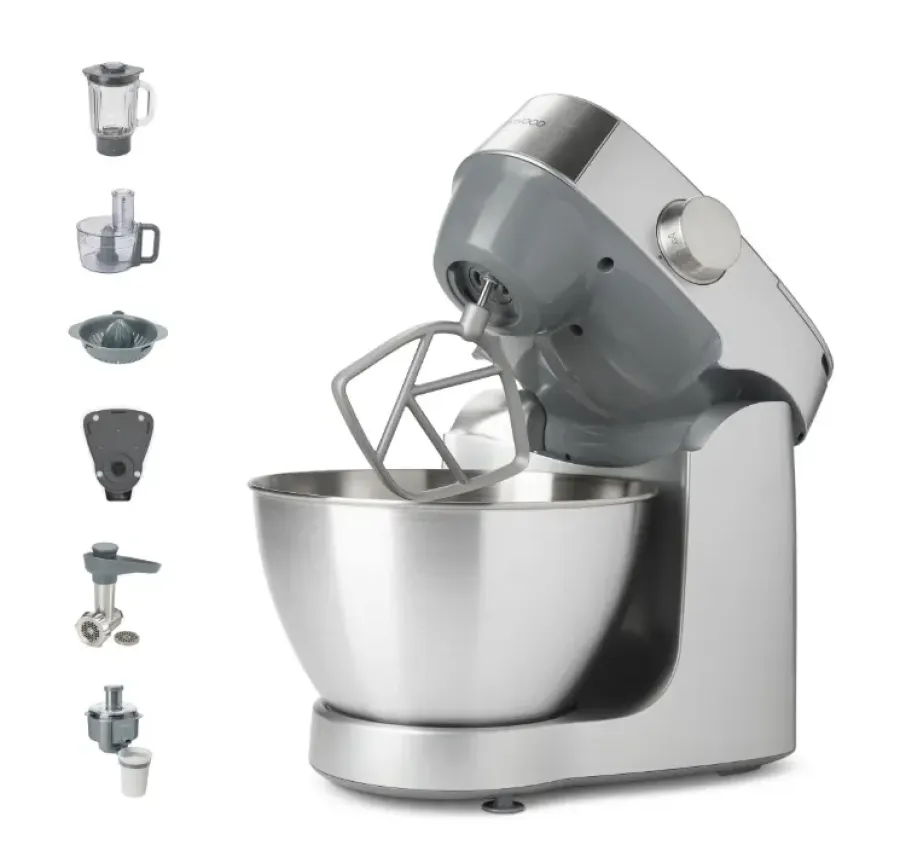 Robot de Bucătărie Kenwood Prospero+ KHC29A.R0SI Bol 4.3L Blender 1.2L Procesator Alimente Mașina de Tocat Râșniță Viteza Variabila Funcție Pulse Argintiu