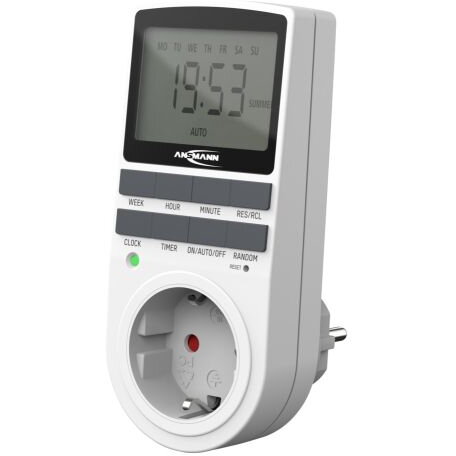 Temporizator Digital Saptamanal AES4 3680W 16A Switch Alb