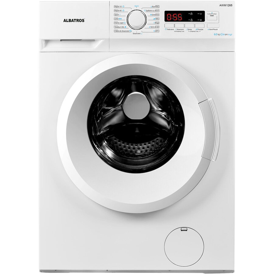 Masina de Spalat Rufe Frontala AWM1265 Slim Capacitate 6KG 1200RPM 15 Programe Clasa D Alb