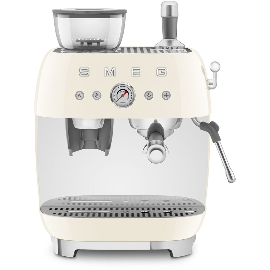 Espressor Manual 50's Style EGF03CREU 2.4L 15 Bari cu Rasnita Incorporata 1650W Crem