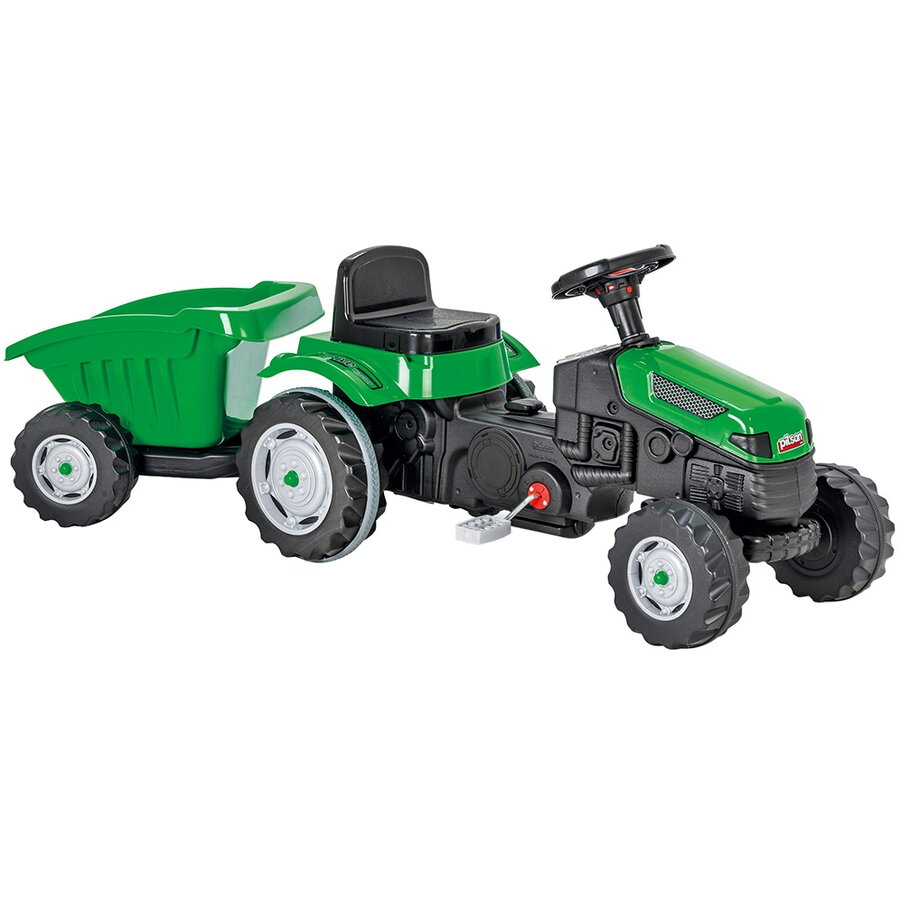 Tractor cu Pedale și Remorca Pilsan Active with Trailer 07-316 Verde