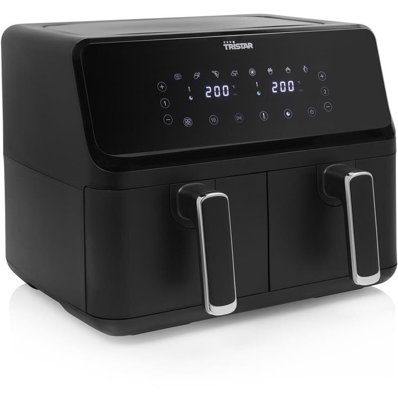 Friteuza cu Aer Cald Dubla FR-9026 Capacitate 8L 8 Programe Prestabilite Temporizator Putere 2700W Negru