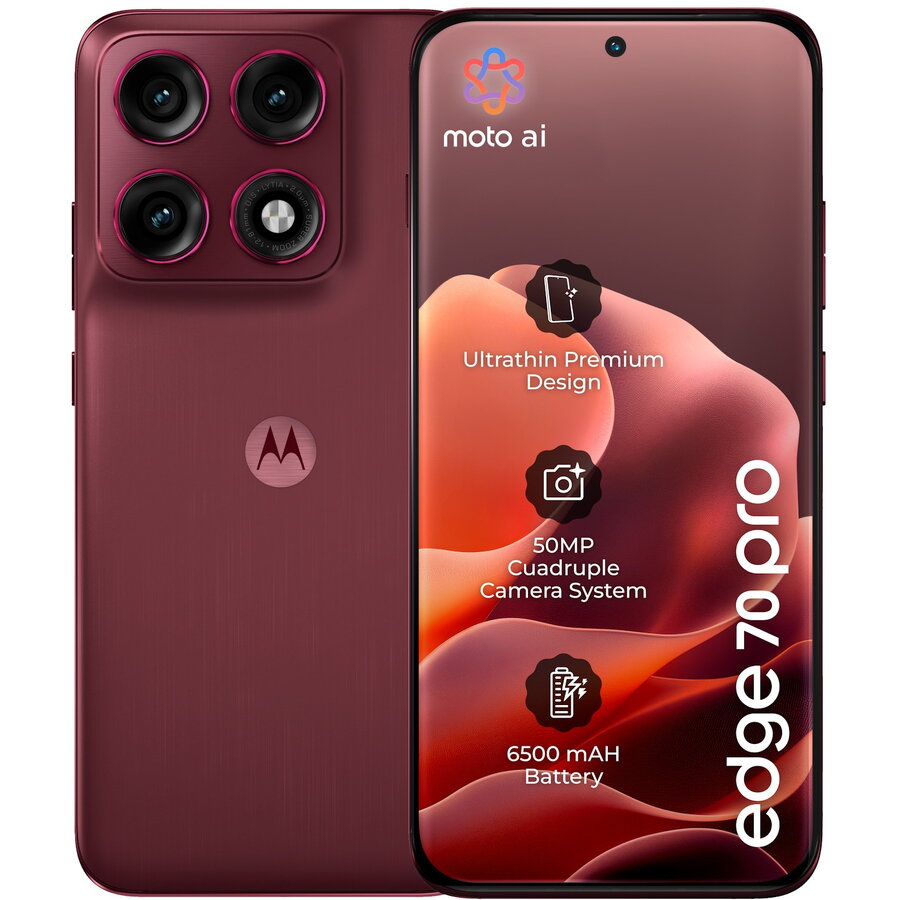 Telefon mobil Edge 70 Pro 256GB 8GB RAM Dual Sim 5G PANTONE Zinfandel
