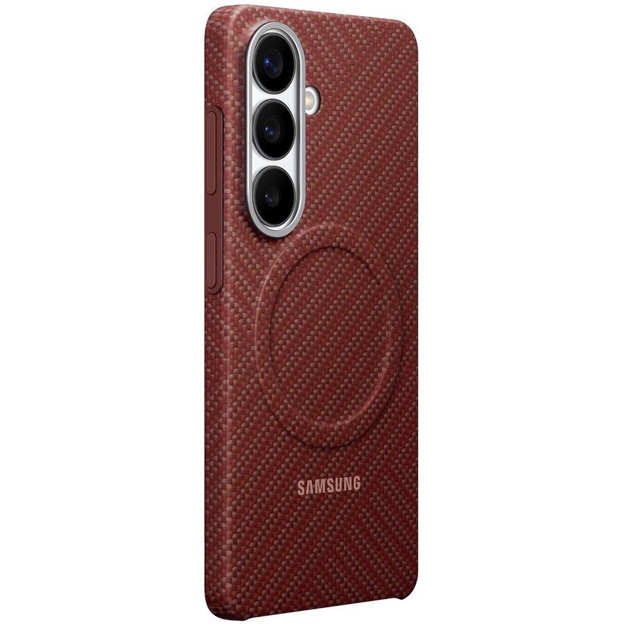 Husa Samsung pentru Galaxy S26 Carbon Magnet Case Roșu Coral — imaginea 3